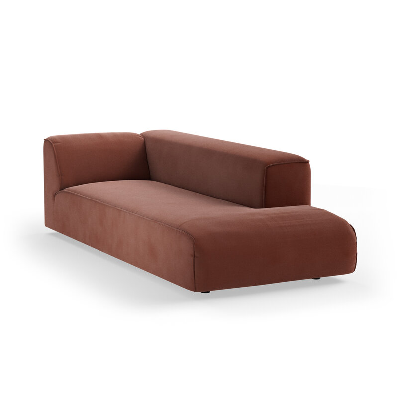 HKLIVING-collectie FLAKE bank: element rechts longchair, royal velvet, magnolia