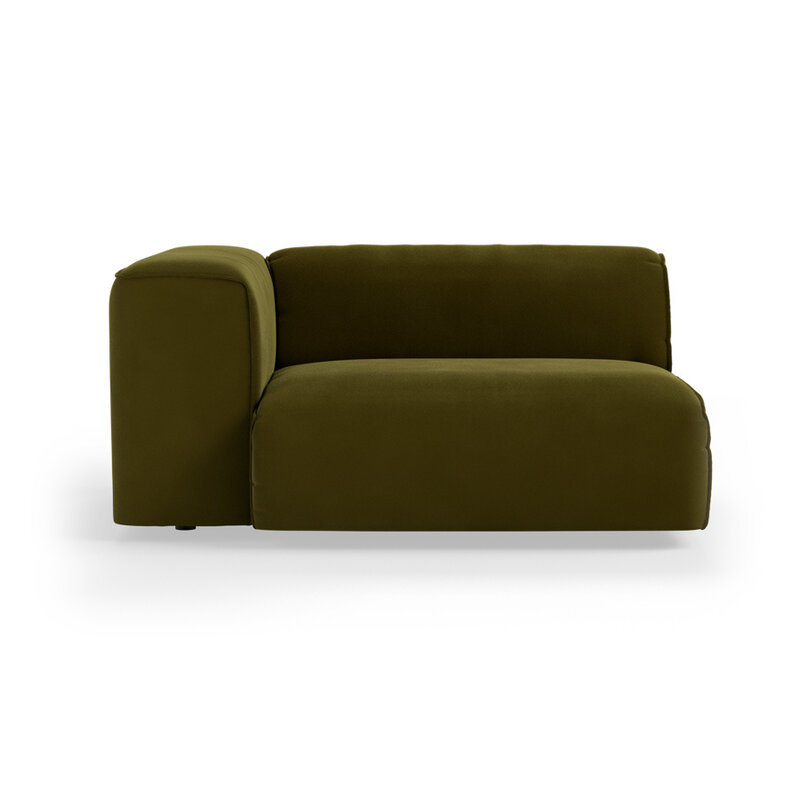 HKLIVING-collectie FLAKE bank: element links XL, royal velvet, olive