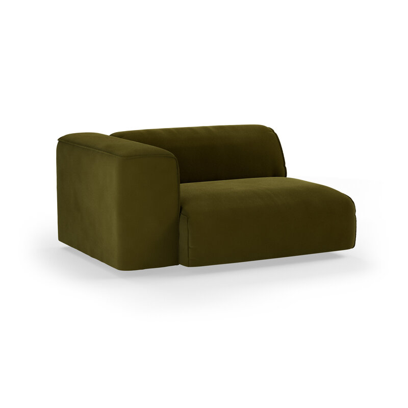 HKLIVING-collectie FLAKE bank: element links XL, royal velvet, olive