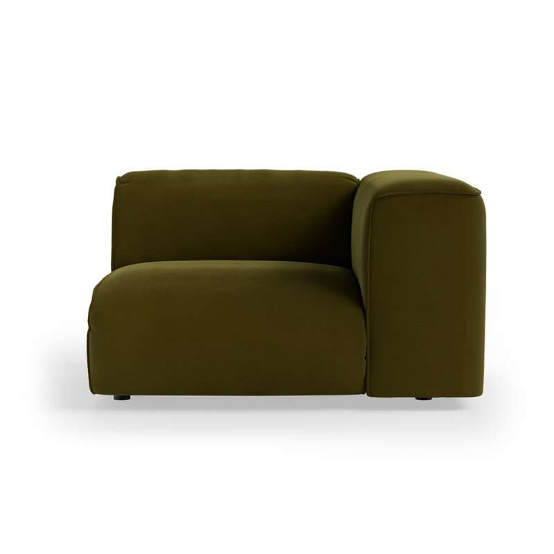 HKLIVING-collectie FLAKE bank: element rechts, royal velvet, olive
