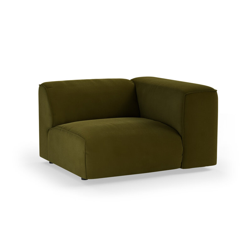 HKLIVING-collectie FLAKE bank: element rechts, royal velvet, olive
