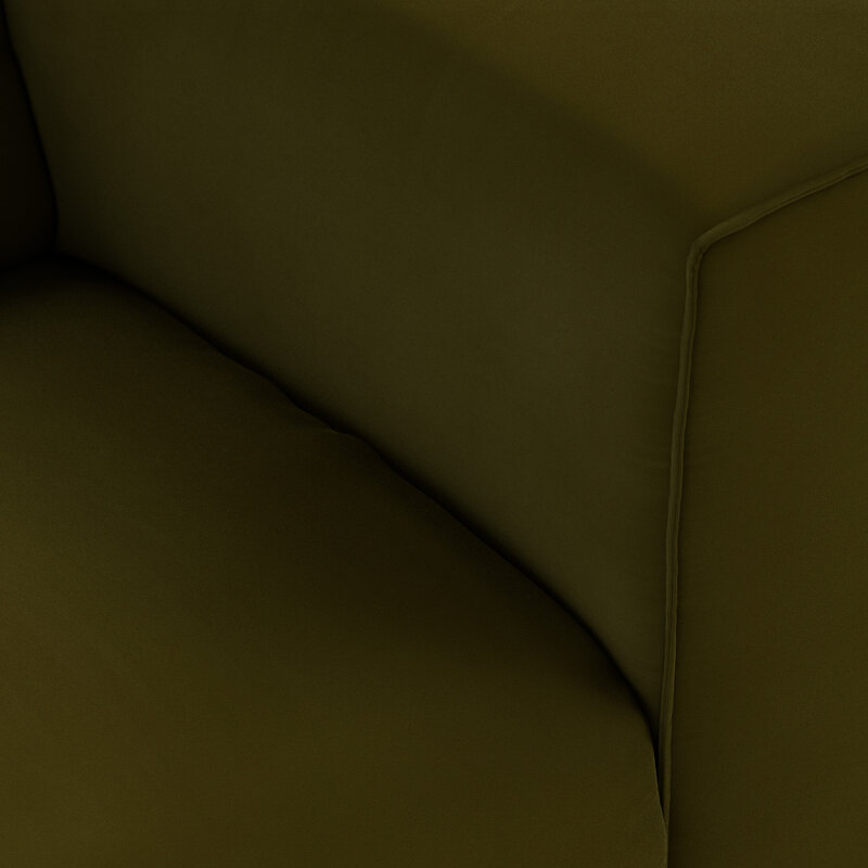 HKLIVING-collectie FLAKE bank: element rechts, royal velvet, olive
