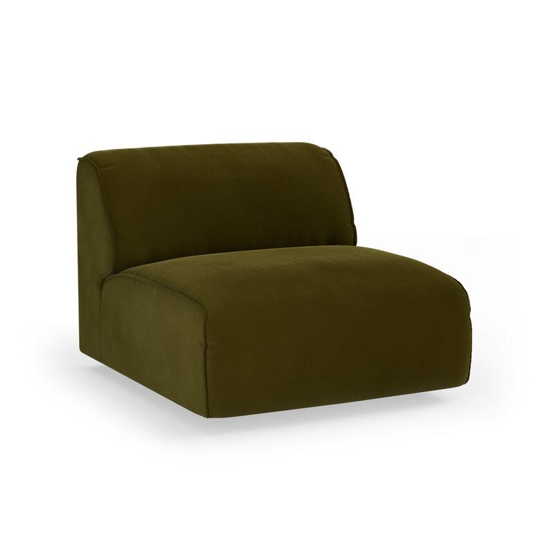 HKLIVING-collectie FLAKE bank: element midden, royal velvet, olive