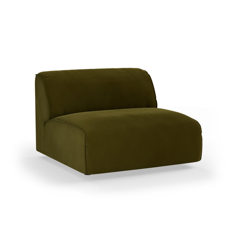 HKLIVING-collectie FLAKE bank: element midden 1,5-zits, royal velvet, olive
