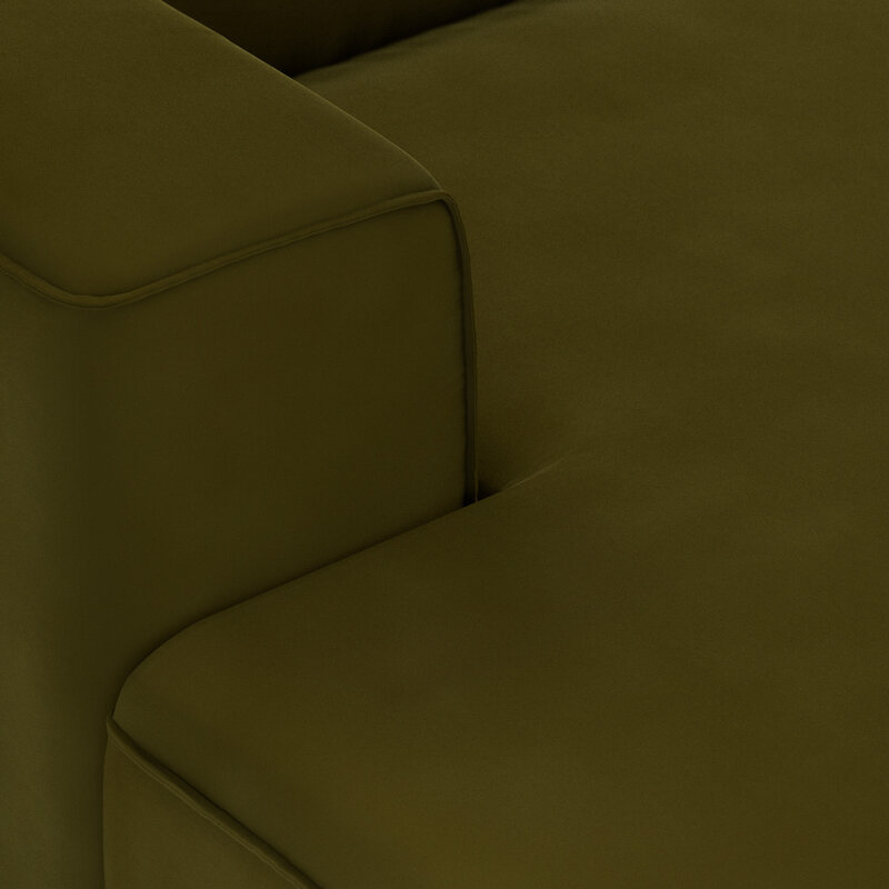 HKLIVING-collectie FLAKE bank: element hocker small, royal velvet, olive