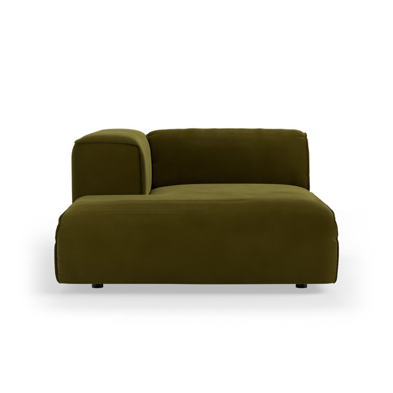 HKLIVING-collectie FLAKE bank: element links divan, royal velvet, olive