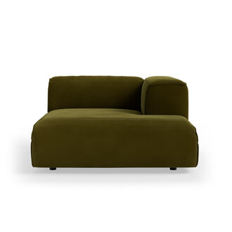 HKLIVING FLAKE bank: element rechts divan, royal velvet, olive