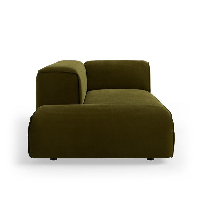 HKLIVING-collectie FLAKE bank: element links longchair, royal velvet, olive