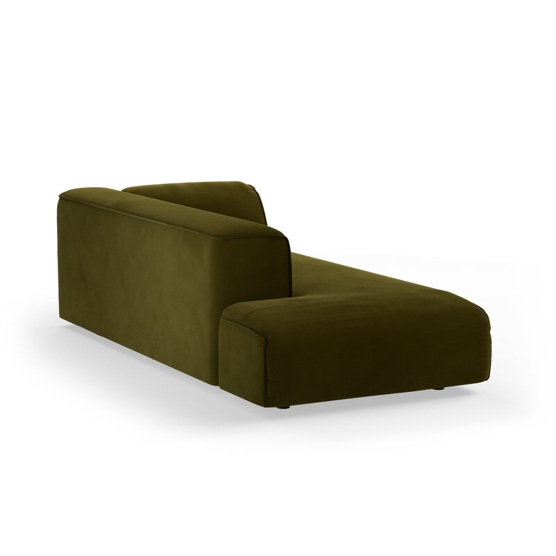 HKLIVING-collectie FLAKE bank: element links longchair, royal velvet, olive