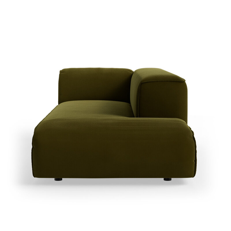 HKLIVING-collectie FLAKE bank: element rechts longchair, royal velvet, olive