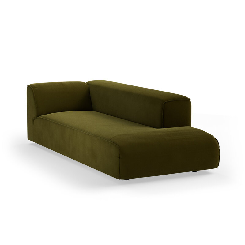 HKLIVING-collectie FLAKE bank: element rechts longchair, royal velvet, olive