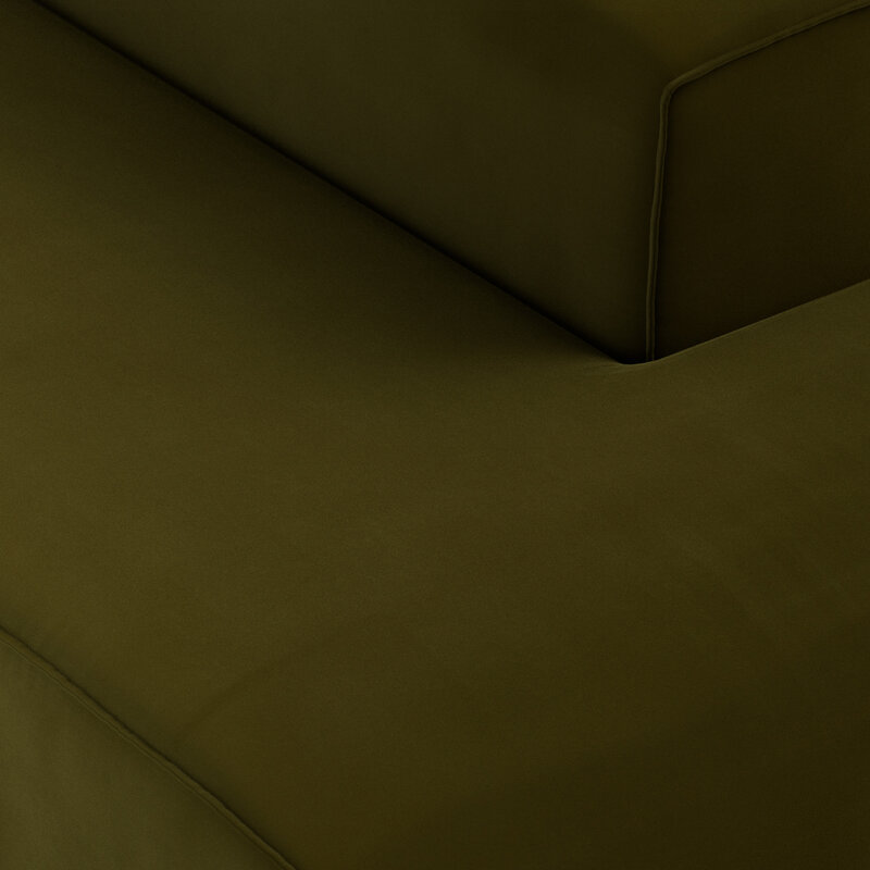 HKLIVING-collectie FLAKE bank: element rechts longchair, royal velvet, olive