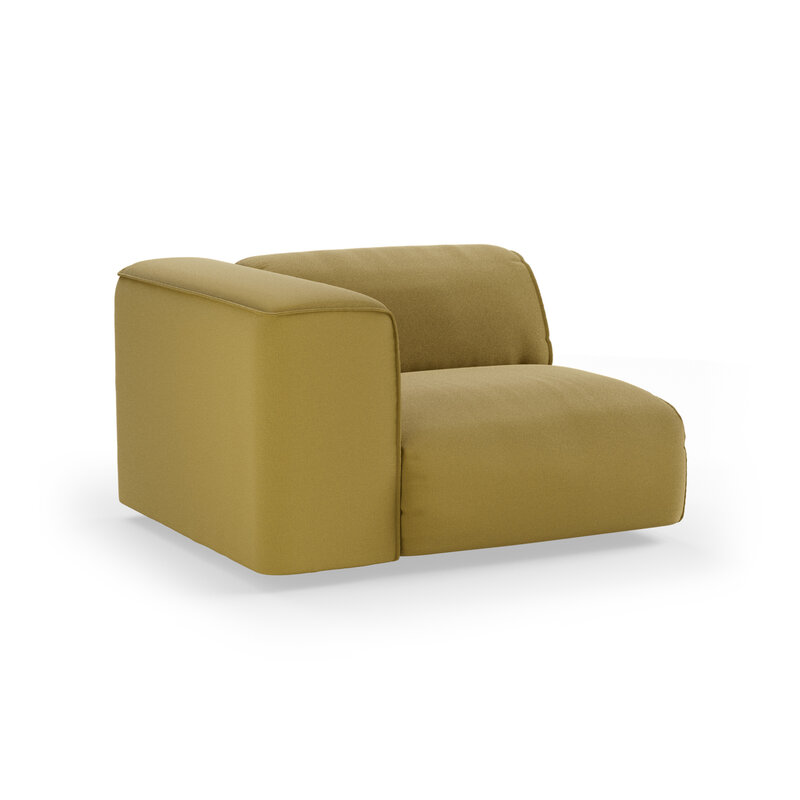 HKLIVING-collectie FLAKE bank: element links, linnen, burnt ochre