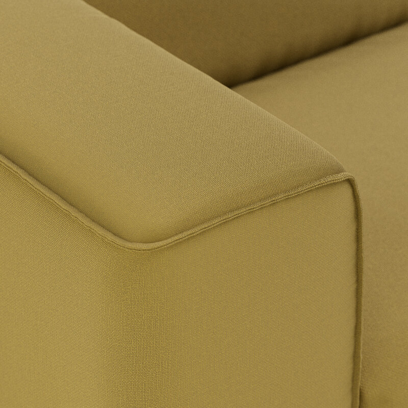 HKLIVING-collectie FLAKE bank: element links, linnen, burnt ochre