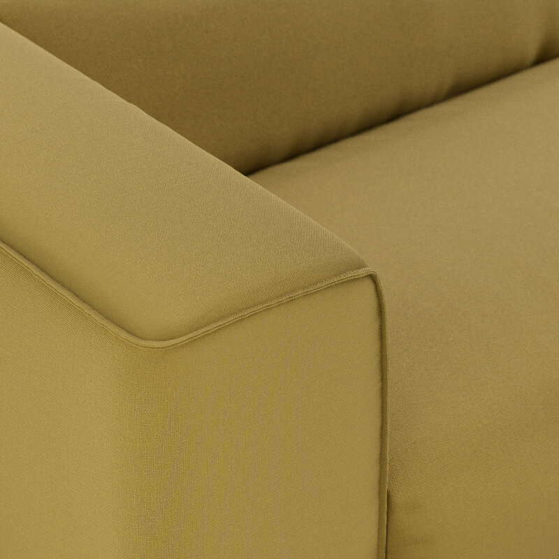 HKLIVING-collectie FLAKE bank: element links 1,5-zits, linnen, burnt ochre