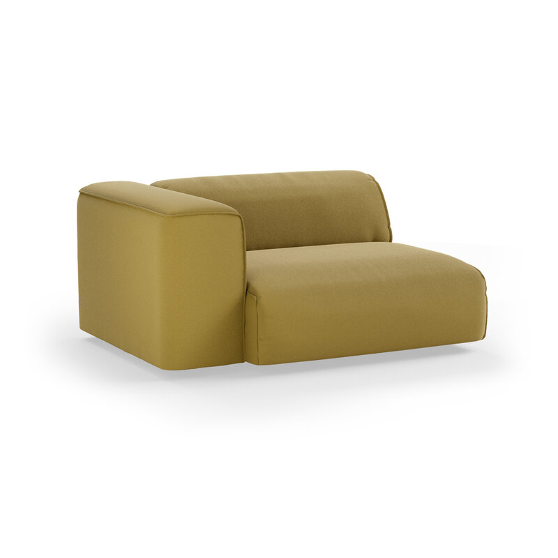 HKLIVING-collectie FLAKE bank: element links XL, linnen, burnt ochre