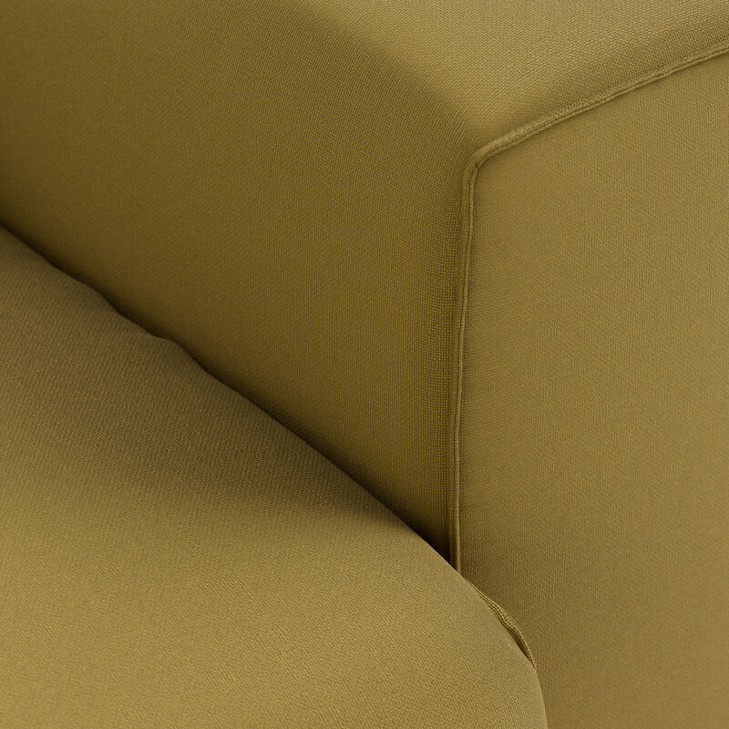 HKLIVING-collectie FLAKE bank: element rechts XL, linnen, burnt ochre
