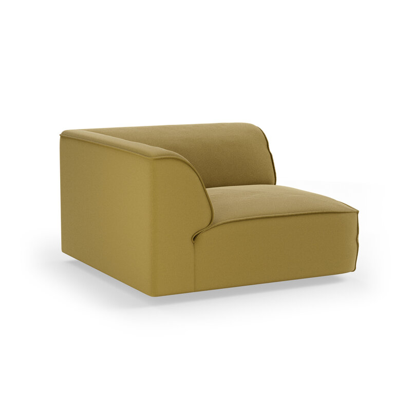 HKLIVING-collectie FLAKE bank: element hoek, linnen, burnt ochre