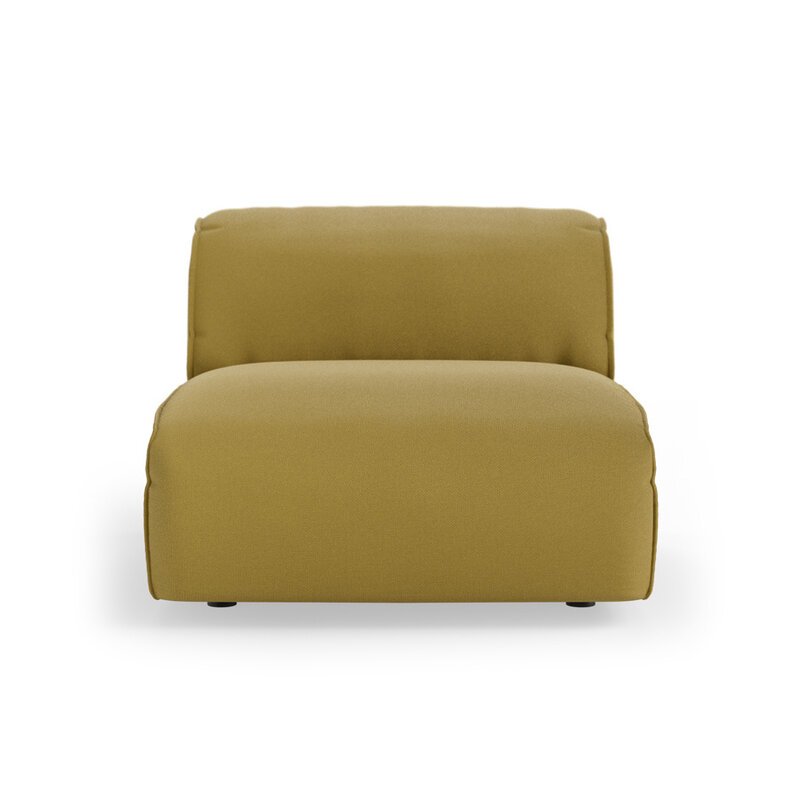 HKLIVING-collectie FLAKE bank: element midden, linnen, burnt ochre