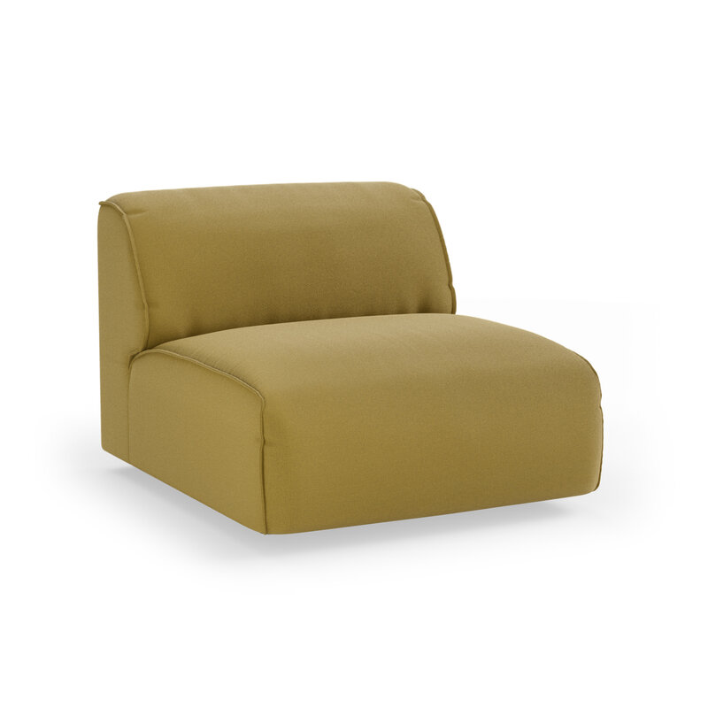 HKLIVING-collectie FLAKE bank: element midden, linnen, burnt ochre