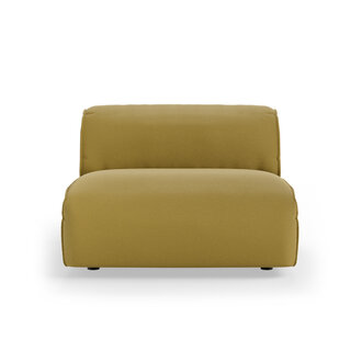 HKLIVING FLAKE bank: element midden 1, 5-seat, linnen, burnt ochre