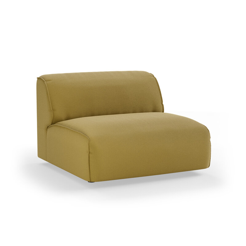 HKLIVING-collectie FLAKE bank: element midden 1,5-zits, linnen, burnt ochre