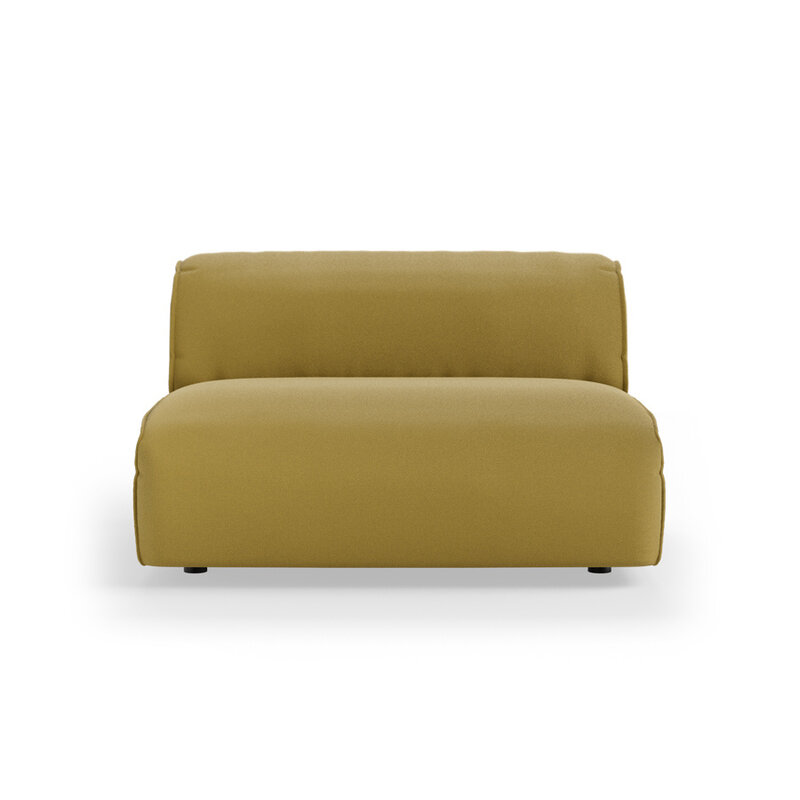 HKLIVING-collectie FLAKE bank: element midden XL, linnen, burnt ochre