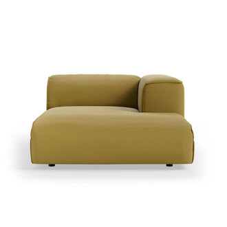 HKLIVING FLAKE bank: element rechts divan, linnen, burnt ochre