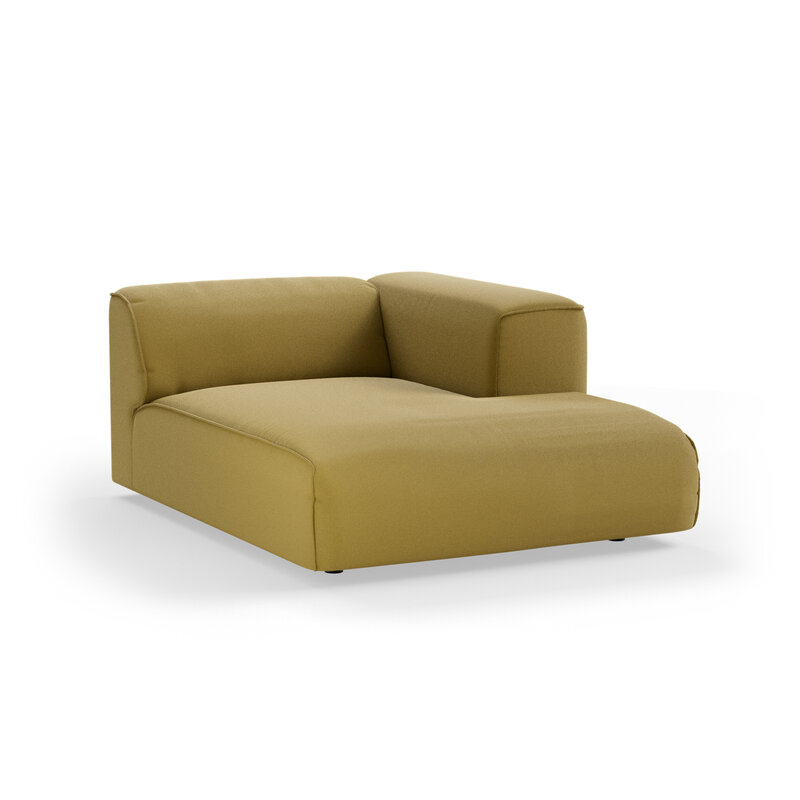 HKLIVING-collectie FLAKE bank: element rechts divan, linnen, burnt ochre