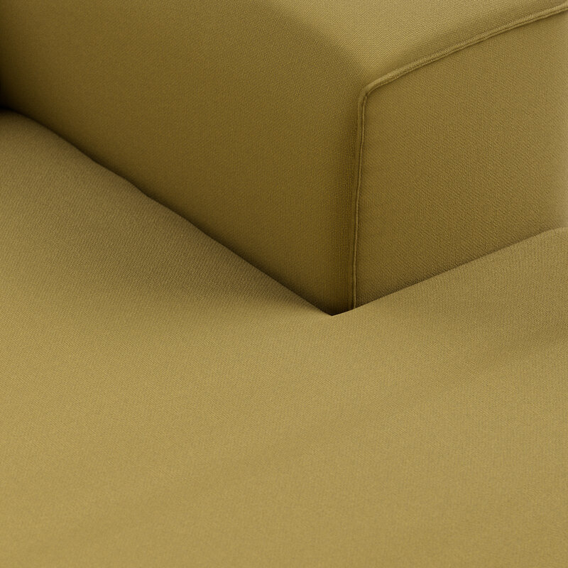 HKLIVING-collectie FLAKE bank: element rechts divan, linnen, burnt ochre