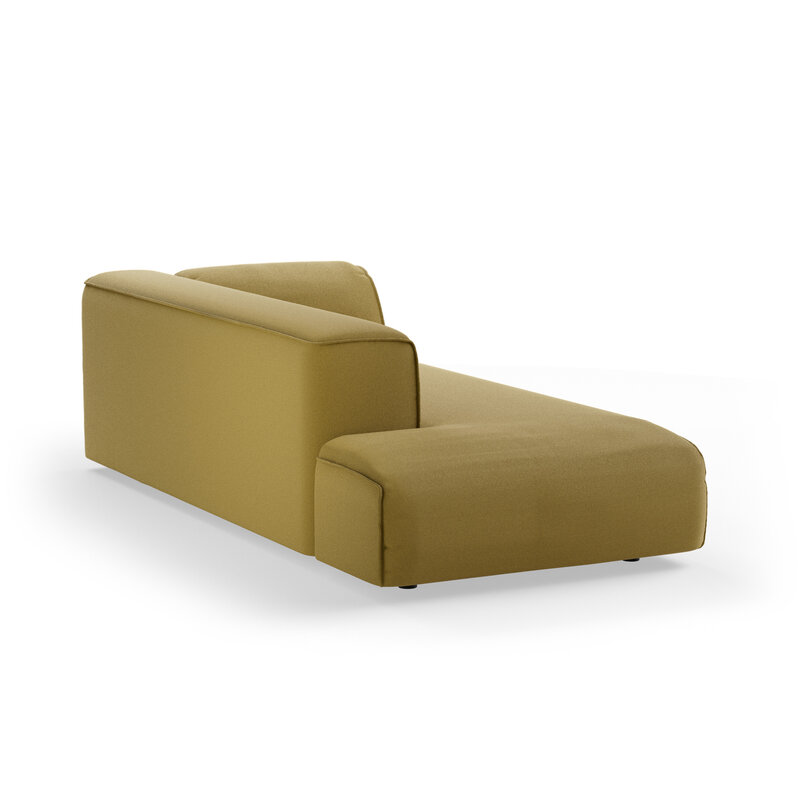 HKLIVING-collectie FLAKE bank: element links longchair, linnen, burnt ochre