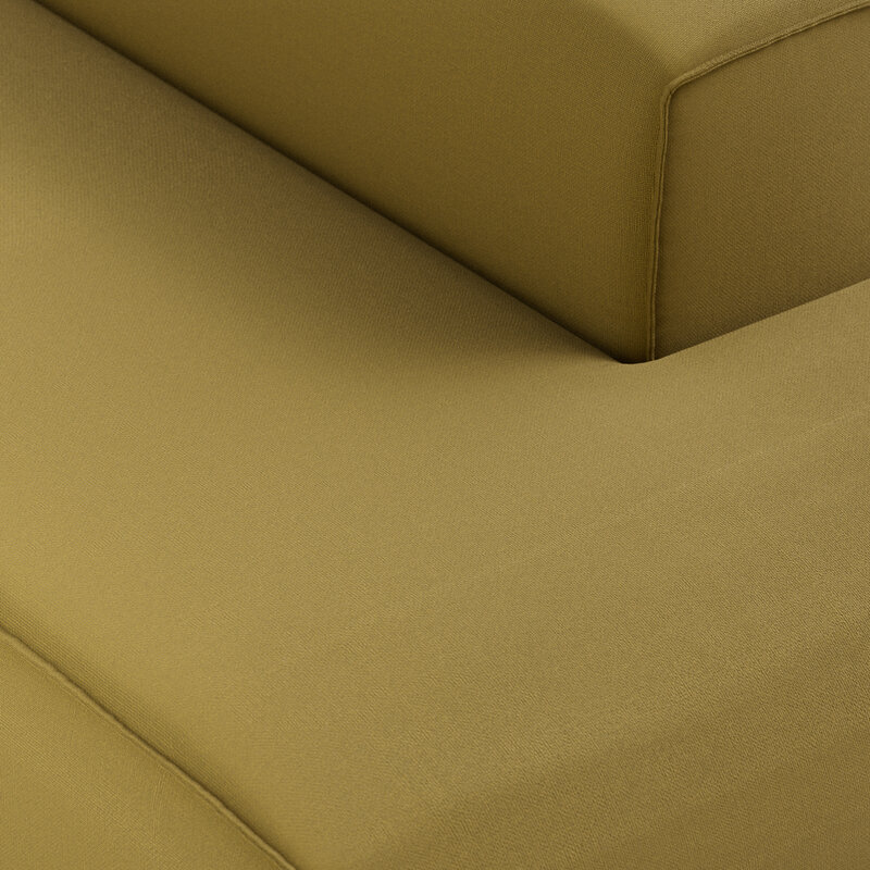 HKLIVING-collectie FLAKE bank: element rechts longchair, linnen, burnt ochre