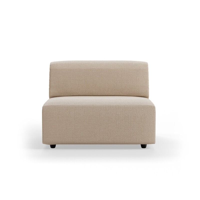HKLIVING-collectie Jax bank: element midden, knotted, beige
