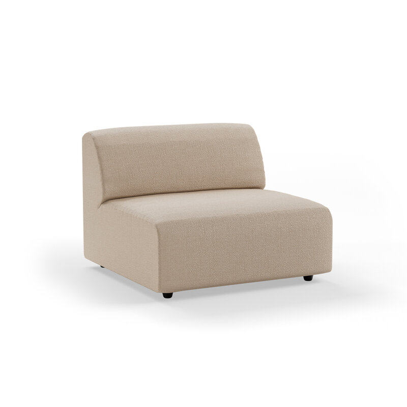 HKLIVING-collectie Jax bank: element midden, knotted, beige