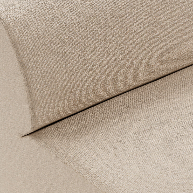 HKLIVING-collectie Jax bank: element midden, knotted, beige