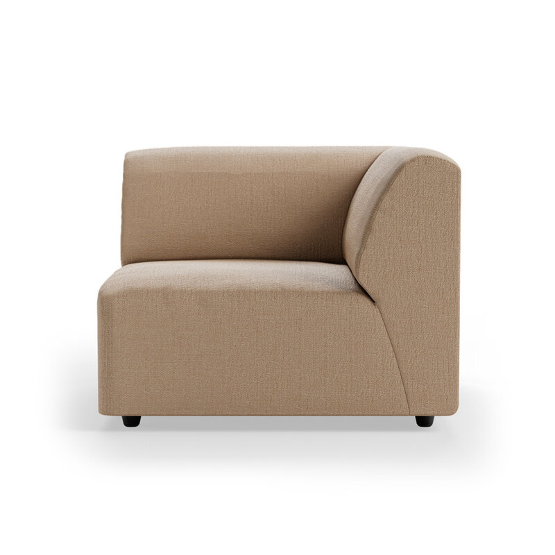 HKLIVING-collectie Jax bank: element rechts eind, knotted, sand