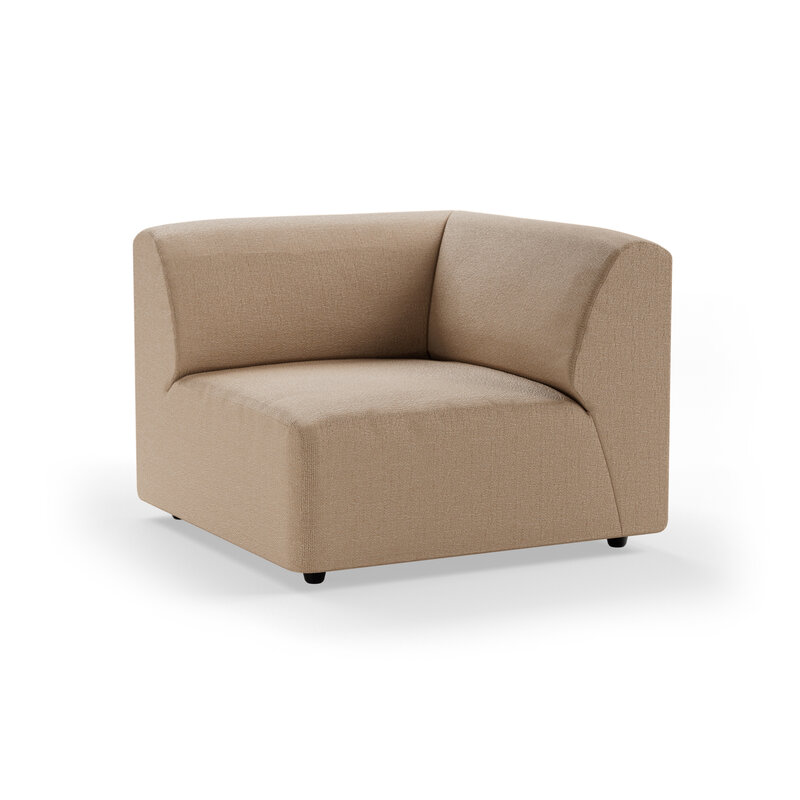 HKLIVING-collectie Jax bank: element rechts eind, knotted, sand