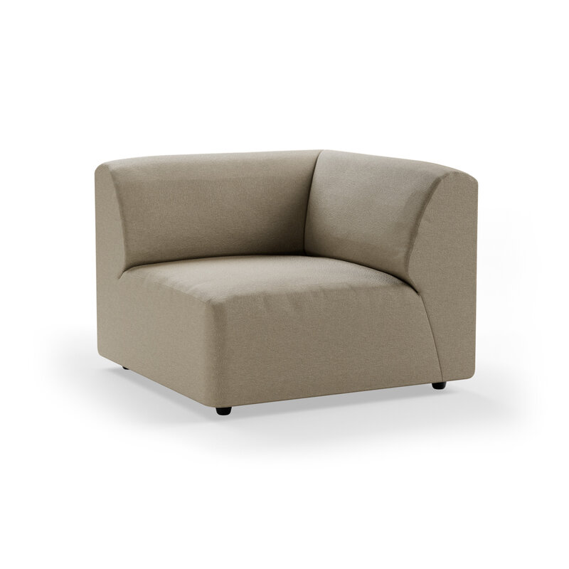 HKLIVING-collectie Jax bank: element rechts eind, deco, pebble