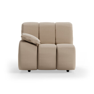 HKLIVING Wave bank: element links lage arm, knotted, beige