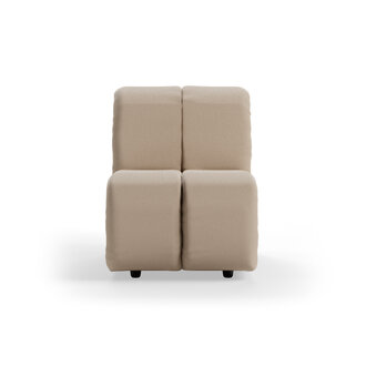 HKLIVING Wave bank: element midden klein, knotted, beige