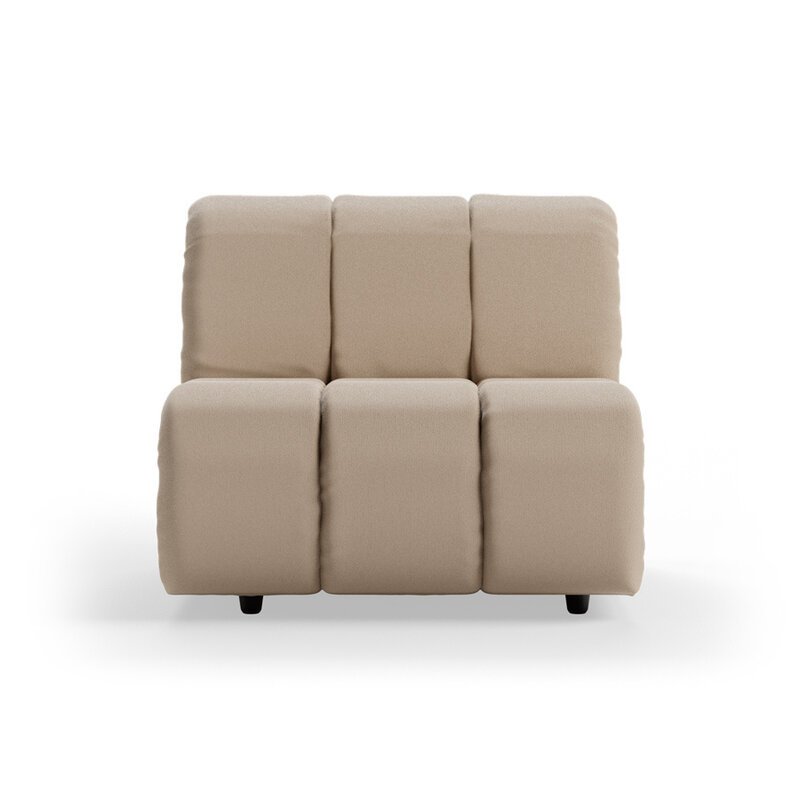 HKLIVING-collectie Wave bank: element midden, knotted, beige