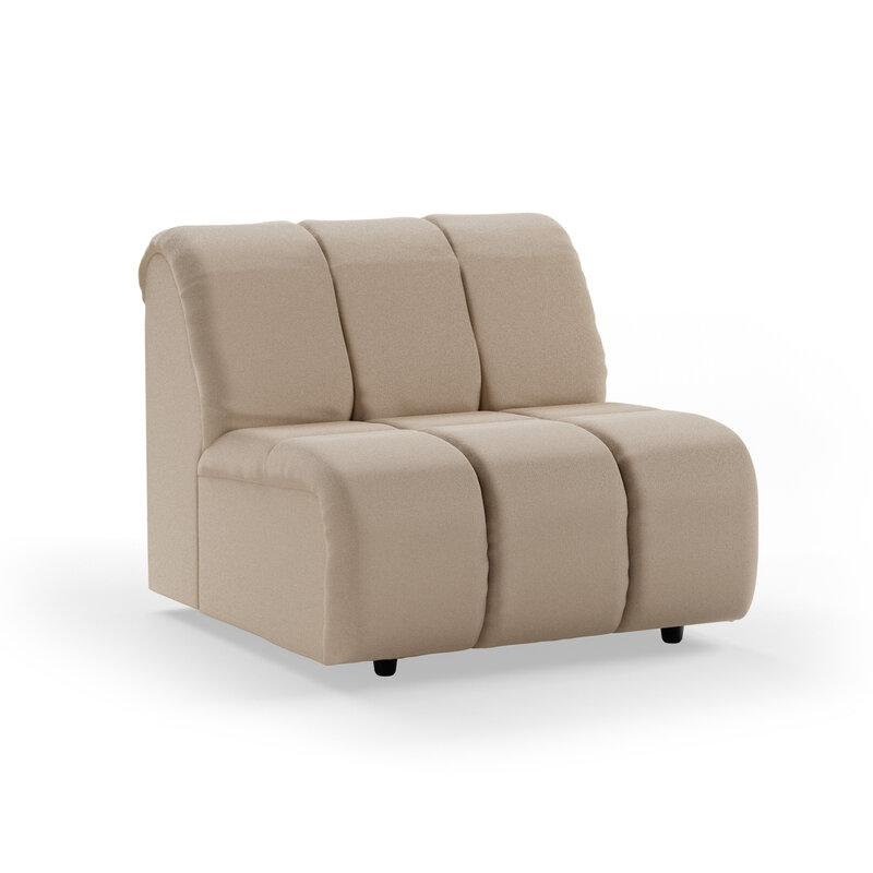 HKLIVING-collectie Wave bank: element midden, knotted, beige