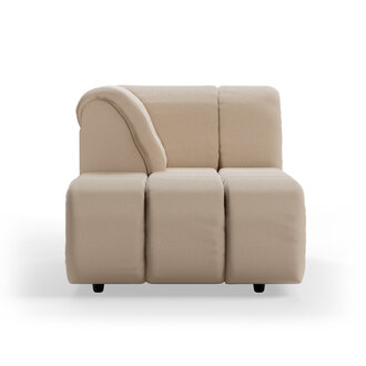 HKLIVING Wave bank: element links divan, knotted, beige