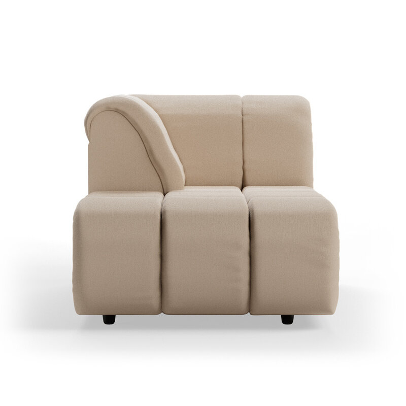 HKLIVING-collectie Wave bank: element links divan, knotted, beige