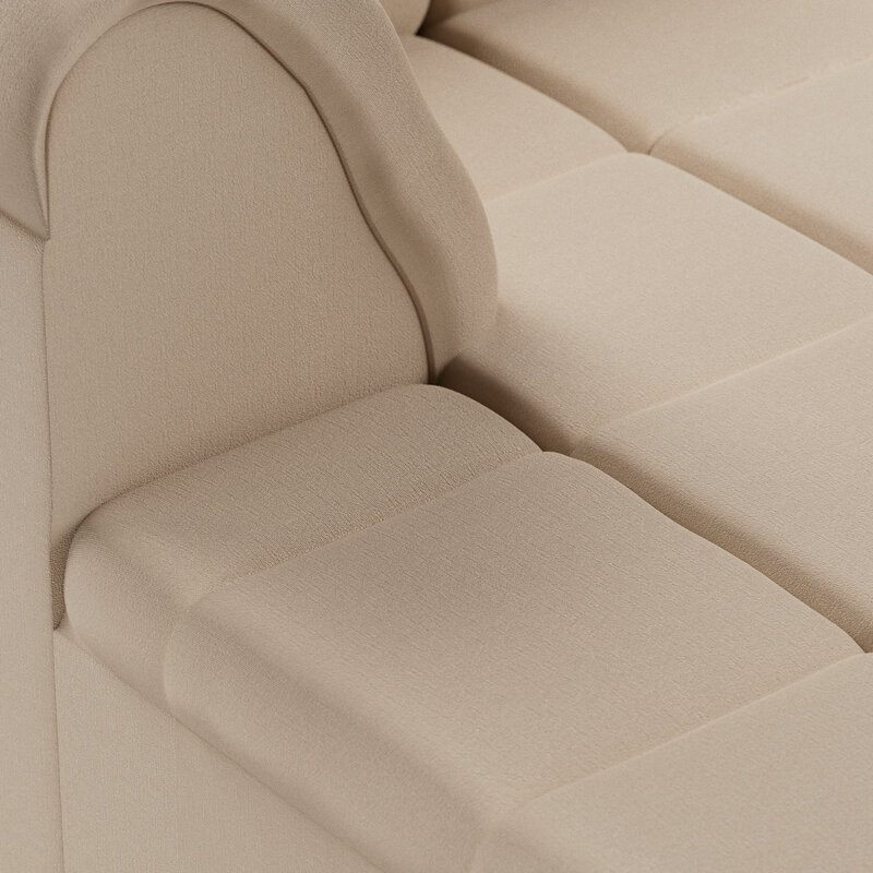 HKLIVING-collectie Wave bank: element links divan, knotted, beige