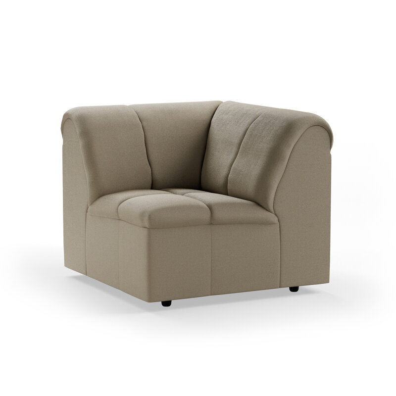 HKLIVING-collectie Wave bank: element hoek, deco, pebble