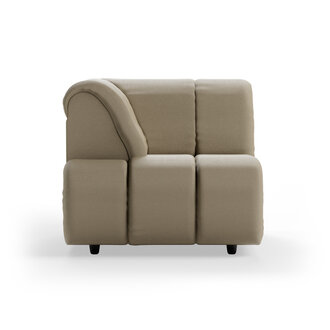 HKLIVING Wave bank: element links hoge arm, deco, pebble