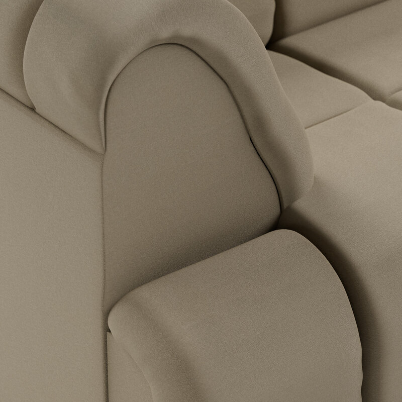 HKLIVING-collectie Wave bank: element links hoge arm, deco, pebble