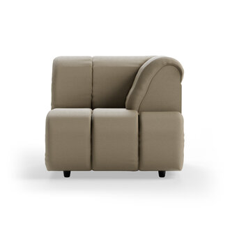 HKLIVING Wave bank: element rechts hoge arm, deco, pebble