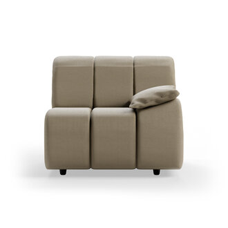 HKLIVING Wave bank: element rechts lage arm, deco, pebble